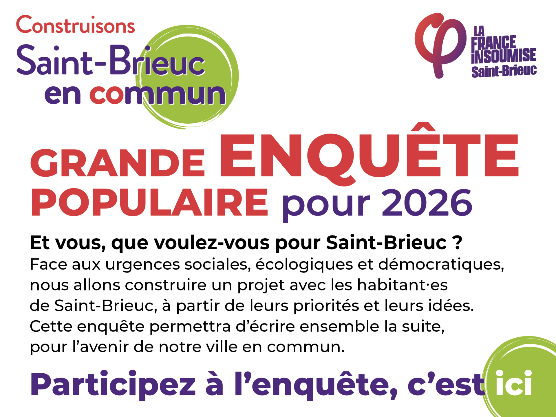 Grande enque te populaire annonce